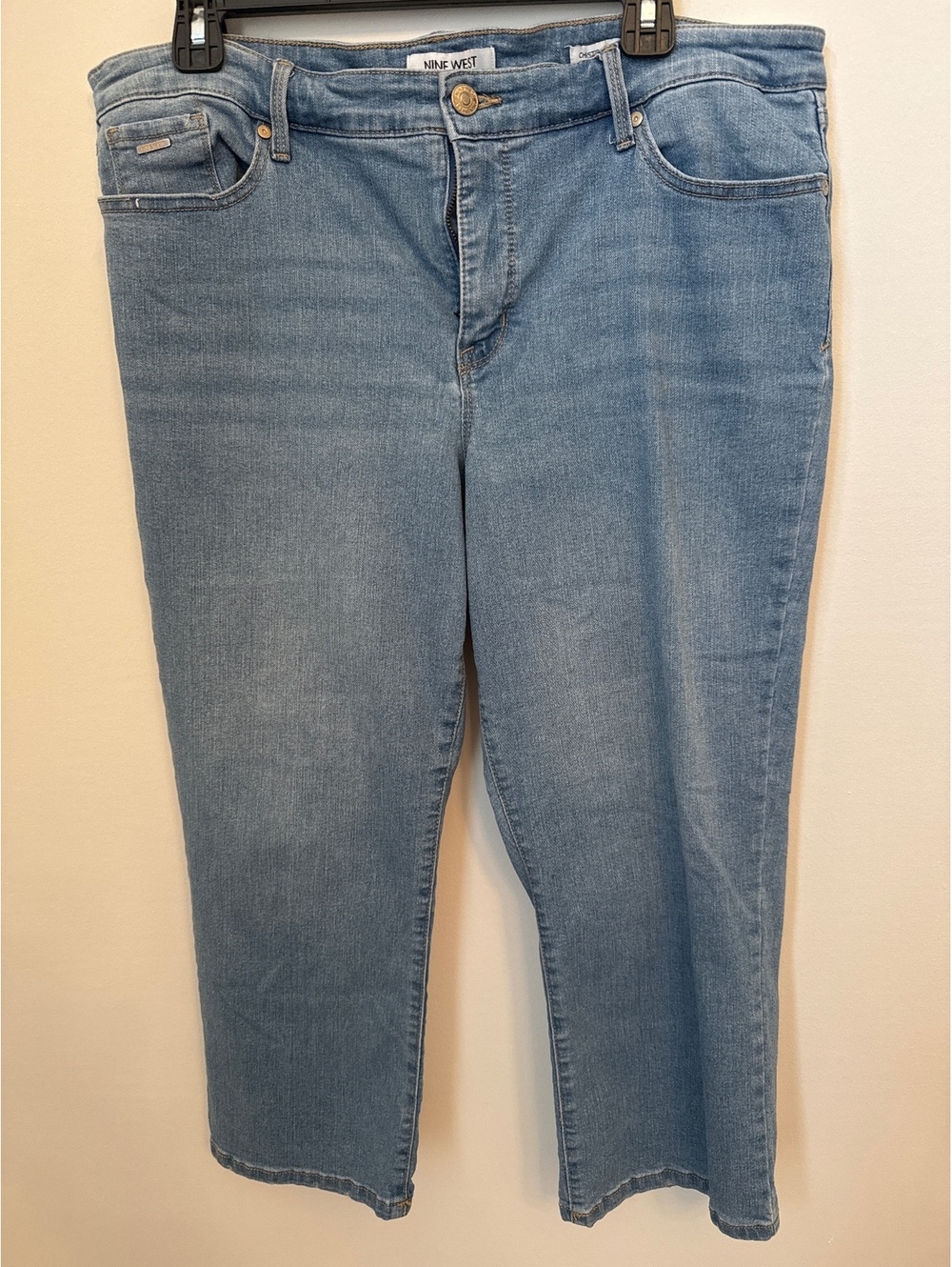 Nine West Chrystie Capri Jeans Size 16 Light Blue Denim